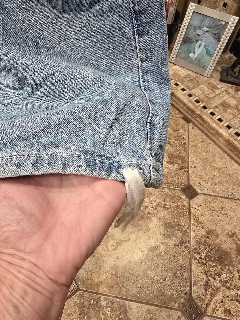 Bershka Light Blue Embroidered Straight Leg Jeans, NWOT - Picture 9 of 13